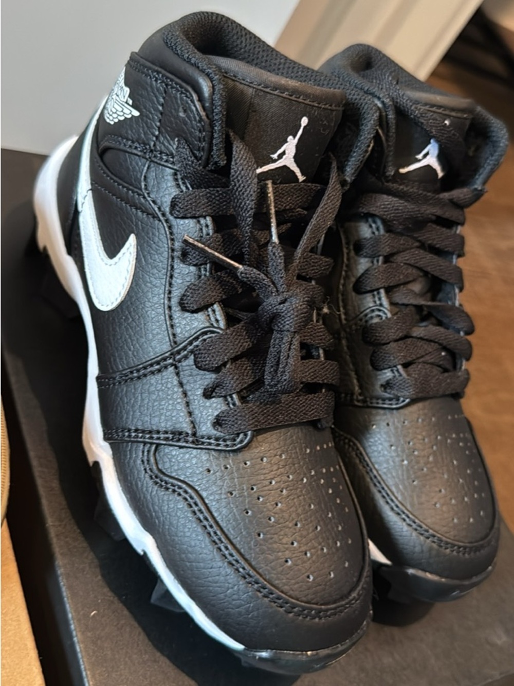 Nike Black and White Kids' High-Top Sneakers